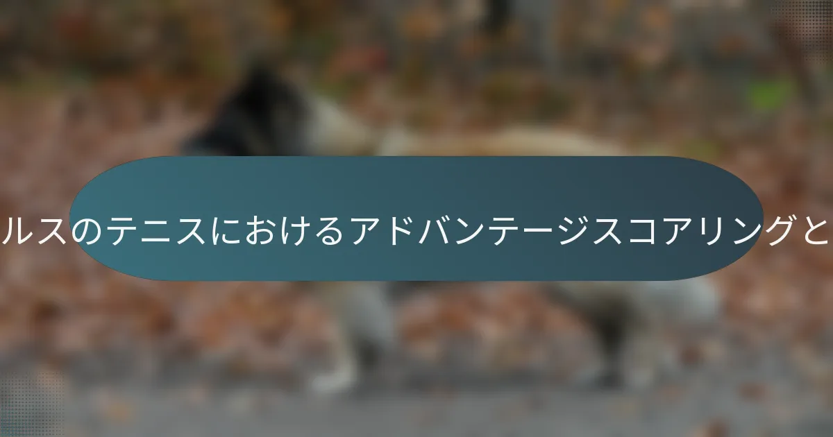 ダブルスのテニスにおけるアドバンテージスコアリングとは？